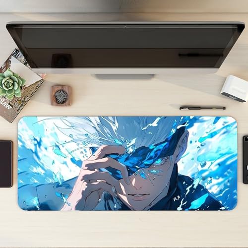 Image of Anime XL Extended Gaming Mouse Pad | XXL Large Desk Mat 60x30cm for Laptop & PC | Non-Slip Rubber Base, Waterproof, Durable & Smooth Surface | Office, Gaming & Study
