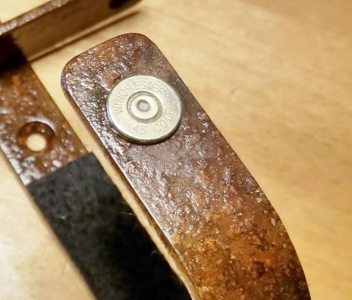 Gun Hangers Shotgun Muzzleloader Lever Action Wall Mount Gun Hooks Rack - Black & Rustic Finish (Rustic Finish, 44-40 WCF) Verdict Brackets, LLC - (Low Profile) -