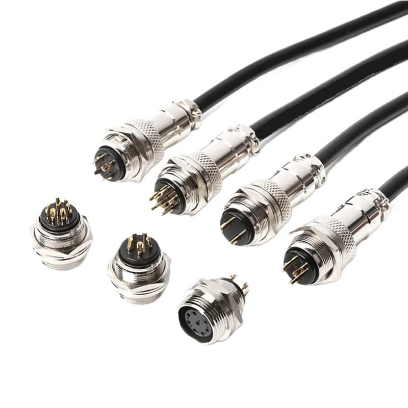 Conector de aviación DF16 GX16 2-8 pines set macho/hembra miniatura 6