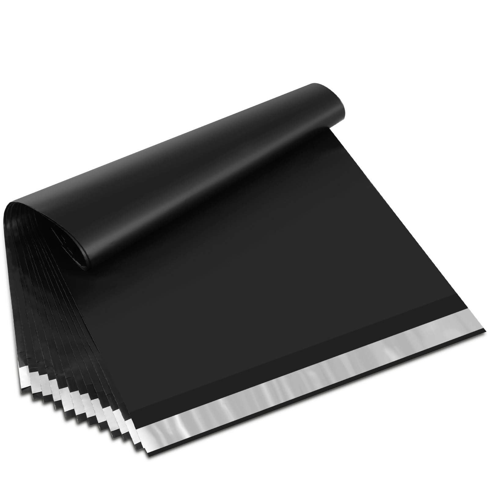 UCGOU Poly Mailers 35 x 45 cm, czarne, 200 sztuk, duże torby wysyłkowe, mocne grube koperty pocztowe, samoprzylepne, wodoodporne i odporne na rozdarcie, opakowanie pocztowe na odzież