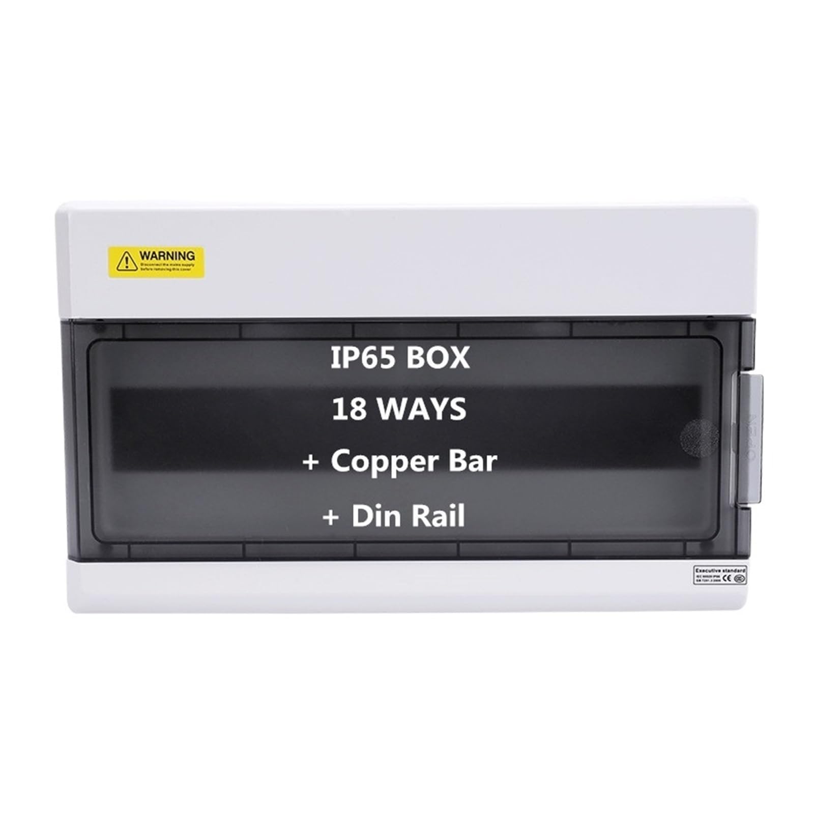 VSPPJYFG 18 Way Electric Power Distribution Box Wire Junction Boxes for Circuit Breaker Waterproof IP65 Enclosure with Copper Bar