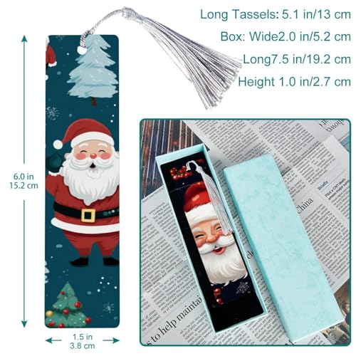 Marque-pages Père Noël à pompons : repère de lecture anti-pli - 2