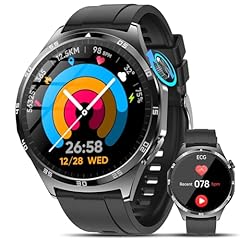 2025 Smartwatch Uomo con ECG/HRV 1,43" AMOLED Orologio Salute Bluetooth Chiamate 24/7 Monitoraggio Frequenza Cardiaca/Pressione/Sonno/SpO2/Temperatura Corporea SOS Smart Watch Fitness