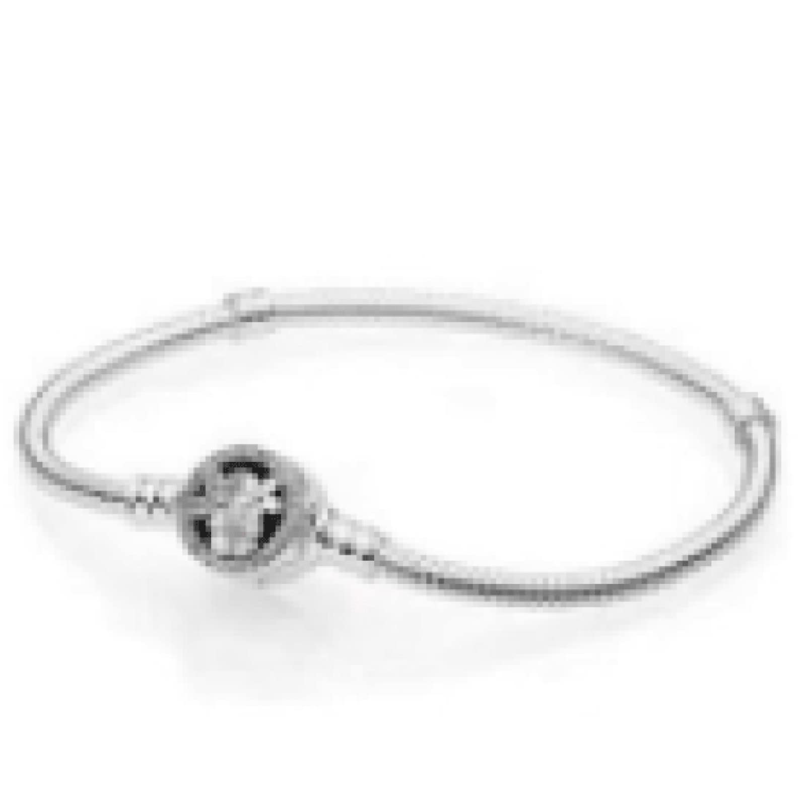 Sterling Silber Armband Mit Diamantschliff & Süßem Stern - 925 Silber, Mit Verschluss