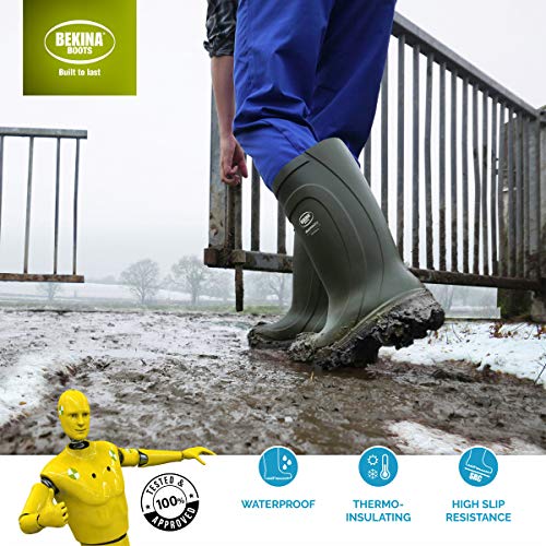 Bekina Thermolite IceShield S5 Insulated Wellington Boots for Men and Women - Lightweight Waterproof Non Slip Composite Toe Work Boots for Men and Women2