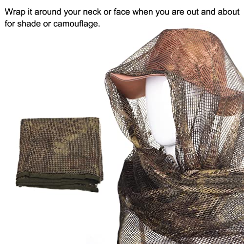 PATIKIL 71"x35" Camouflage Netting Camo Scarf, Mesh Net Camo Veil Camo Neck Scarves Desert Mesh Scarves for Outdoor Games Green - Image 4