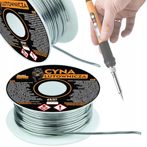 Rosfix Fil de Soudure Sn63Pb37 1,5 mm – Alliage 63/37 avec 2% Flux | Température 183–190°C | Bobine 50g | Pour Électronique, LED, Réparation | Fil à...