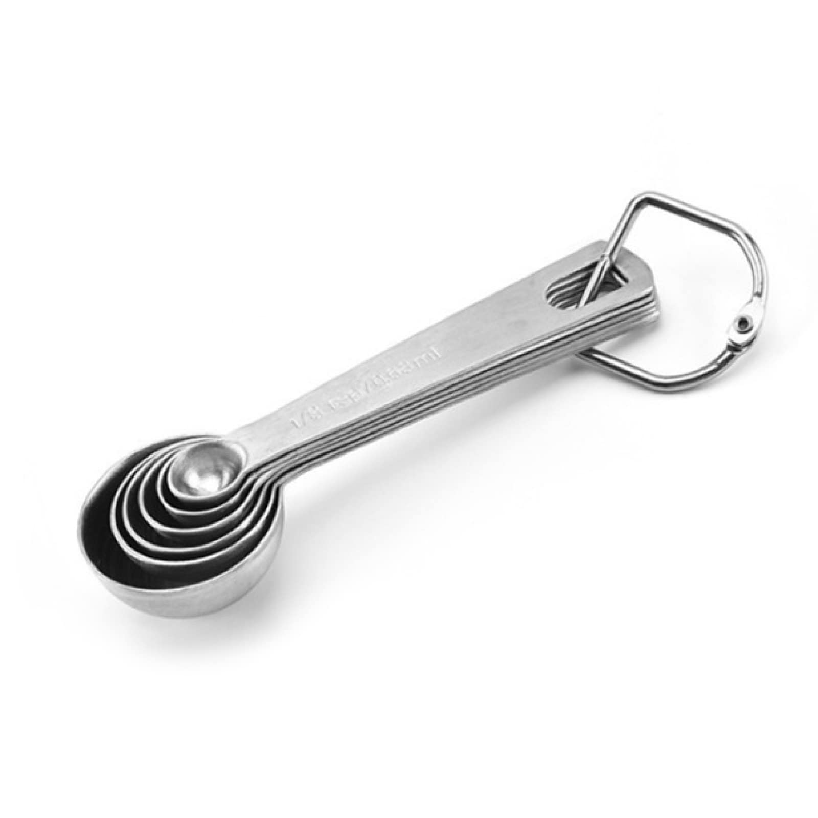 Set Di 6 Cucchiai Misura In Acciaio Inox - Per Ingredienti Secchi E Liquidi, Da 1/8 A 1 Cucchiaio - Foto 6