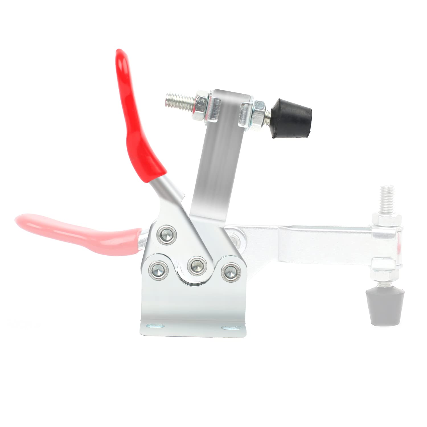 10 Stück GH-201-B Kniehebelspanner, Horizontaler Schnellspanner, Verstellbare Schnellspanner für Maschinenbedienung, Holzbearbeitung, Schweißen, Elektronikmontage (90KG/200Lbs Fassungsvermögen)