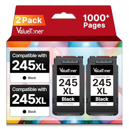 Valuetoner 245XL Ink Cartridge Replacement for Canon 245XL Black Ink...
