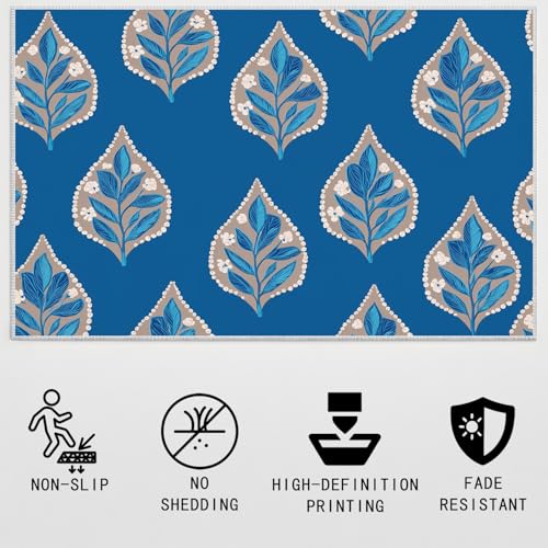 Tapis de canapé moderne protège-sol résistant et antidérapant bleu - 5