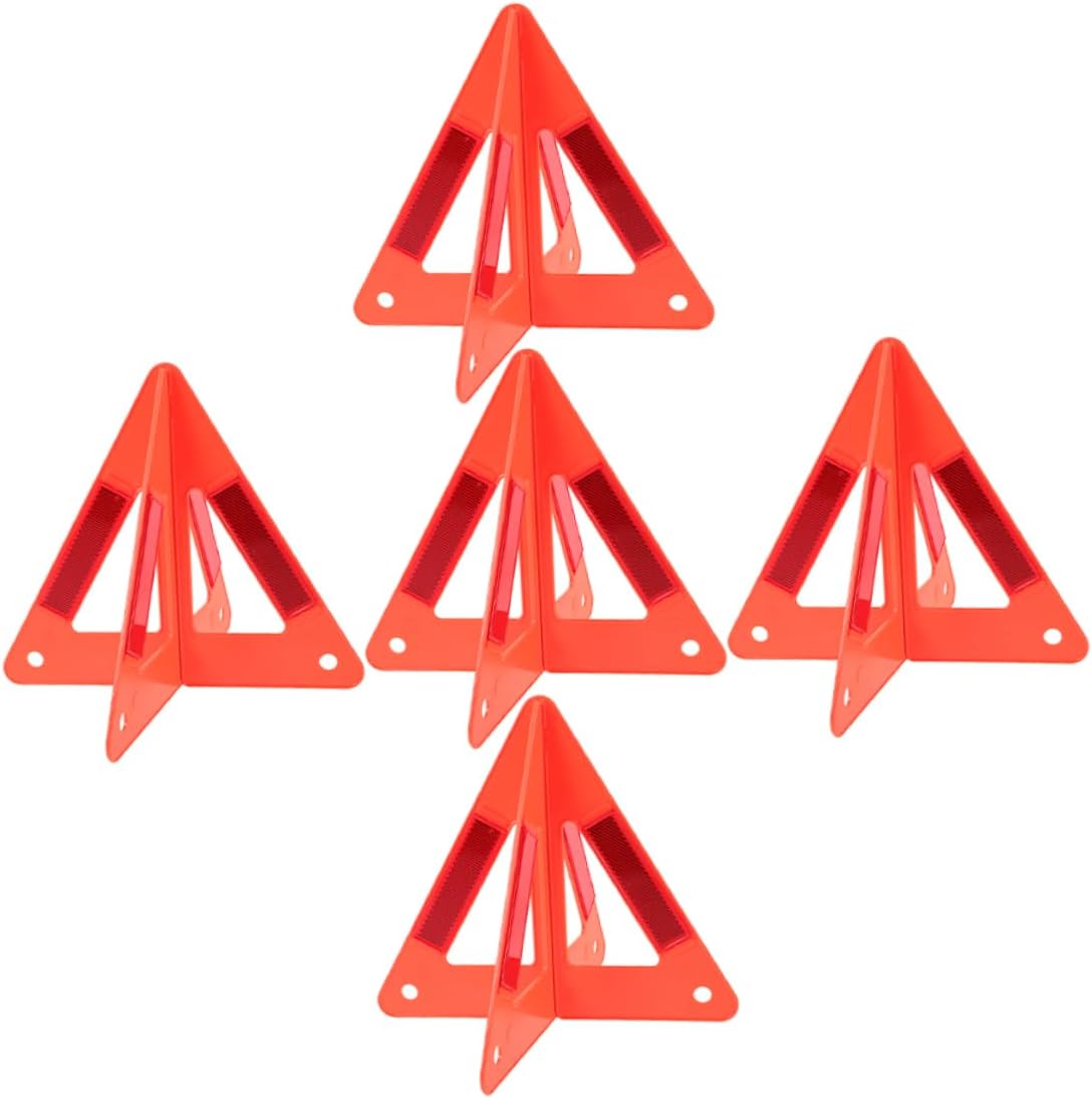 MAGICLULU 5pcs Reflective Roadside Safety Kit Emergency Triangle Sign Car Truck Accessories