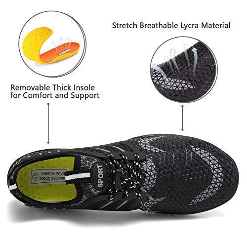 Image of WateLves Water Shoes Mens Womens Beach Swim Shoes Quick-Dry Aqua Socks Pool Shoes for Surf Yoga Water Aerobics
