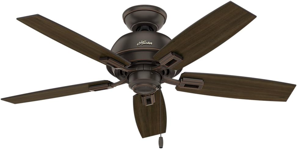 Nеw Arrіvаlѕ Hunter Donegan Indoor Ceiling Fan with LED Light and Pull Chain Control, 44, Bronze/Dark
