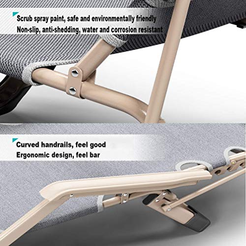 Chaise longue jardin multiposition avec appui-tête et dossier réglable - 4
