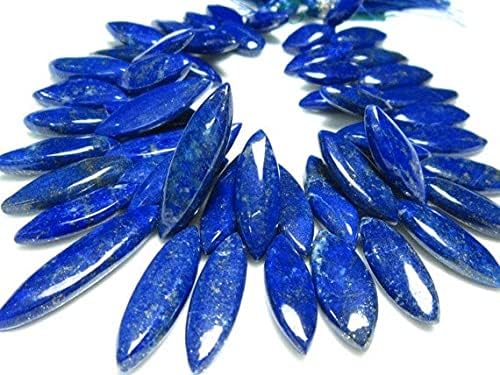 Lapis-lazuli en fil de pierres marquises pour un bijou unique - 3