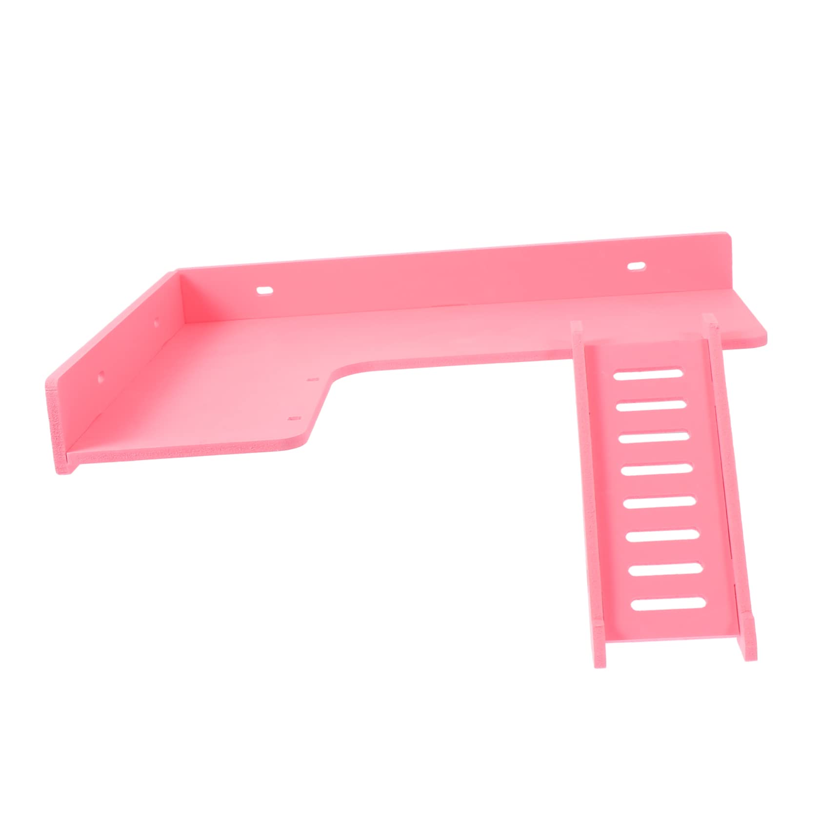 Hohopeti Hamster Standing Board, for Playing and Work L-shaped Wooden with Climbing Ladder, Wood Plastic Composite Material, Relieves Stress and Prevents Cage Chewing for Hamster and Mouse