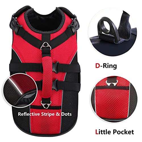 Asenku Dog Life Jacket, Float Life Vest For Dogs With Handle, Lightweight Puppy Swimsuit For Swimming Boating, Pet Life Preserver With Reflective Stripes For Small Medium Large Dogs #TOP2