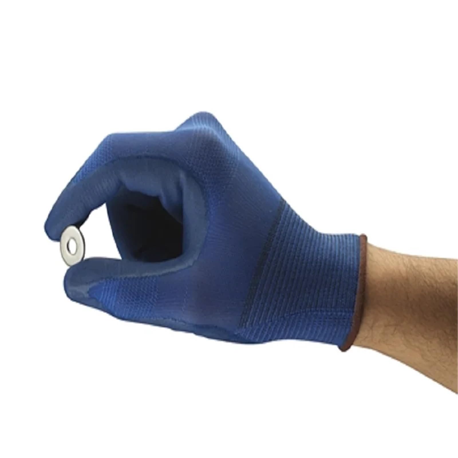 1 paio di guanti rivestiti in schiuma di nitrile ultrasottile con elevata resistenza all'abrasione, guanti antistatici blu(11-818-8)