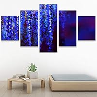 SIGNWIN 5 Panel Canvas Wall Art Modern Art Bouquet Colorful Decorative Elements Floral Multicolor Photography - 60