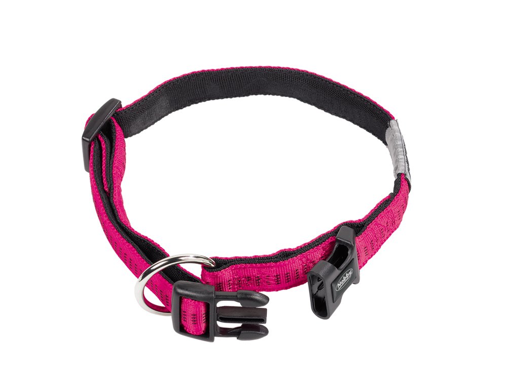 Nobby Soft Grip Dog Collar, 50 - 65 cm/25 mm, Purple/Black