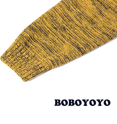 Image of BOBOYOYO Boys Sweaters 100% Cotton Cable Knit Kids Sweater Striped Pullover