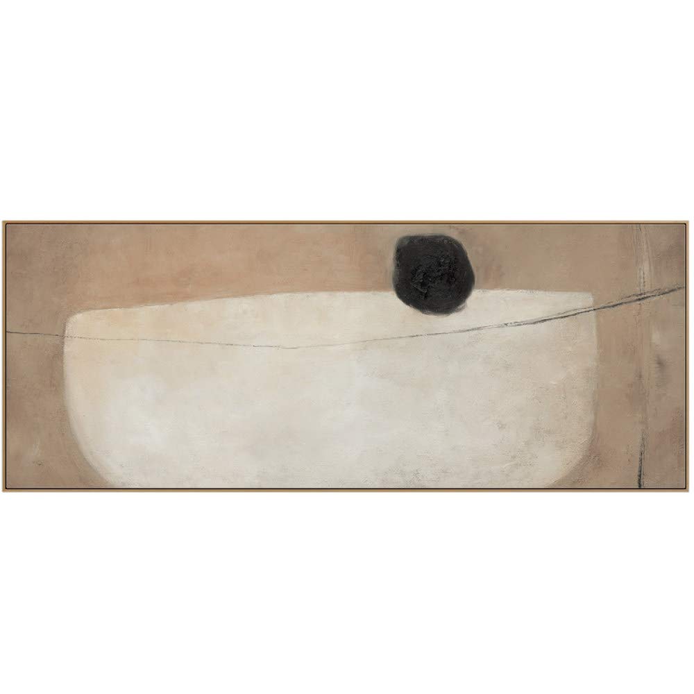 MWMG Pinturas Oleo,Creativo,Marrón,Negro,Círculo,Geometría,Minimalismo,Abstracto,Moderno,Grande,Pintado A Mano,con Cuchillo,Ilustraciones,Pinturas sobre Lienzo,Arte De Pared para Decoración De Oficin