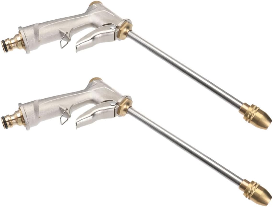 2pcs Metal Long Nozzle for Car Washing and Driveway Cleaning