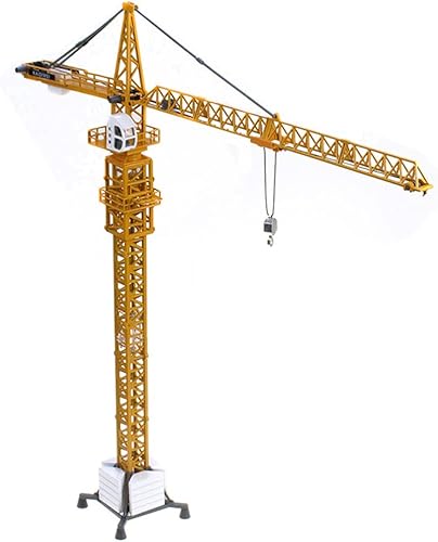 Modelo de grúa torre fundida a presión de aleación 150, modelo de vehículos de construcción de grúa de simulación, juguete giratorio de 360 grados,