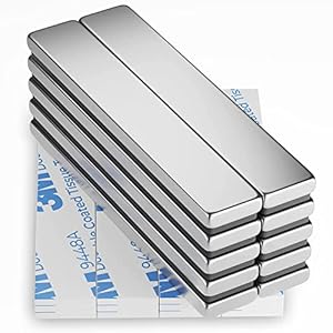 FINDMAG 10 Pack Neodymium Magnets, 60 x 10 x 3 mm Bar Magnets, Strong Magnets for Whiteboard, Magnets Strong, Rare Earth…