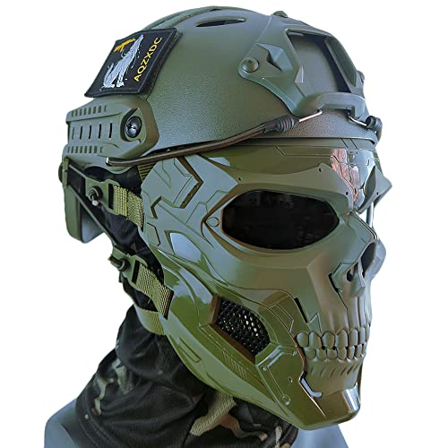 Casque d'airsoft Fast antibuée à lampe intégrée pour tir extérieur et BBS