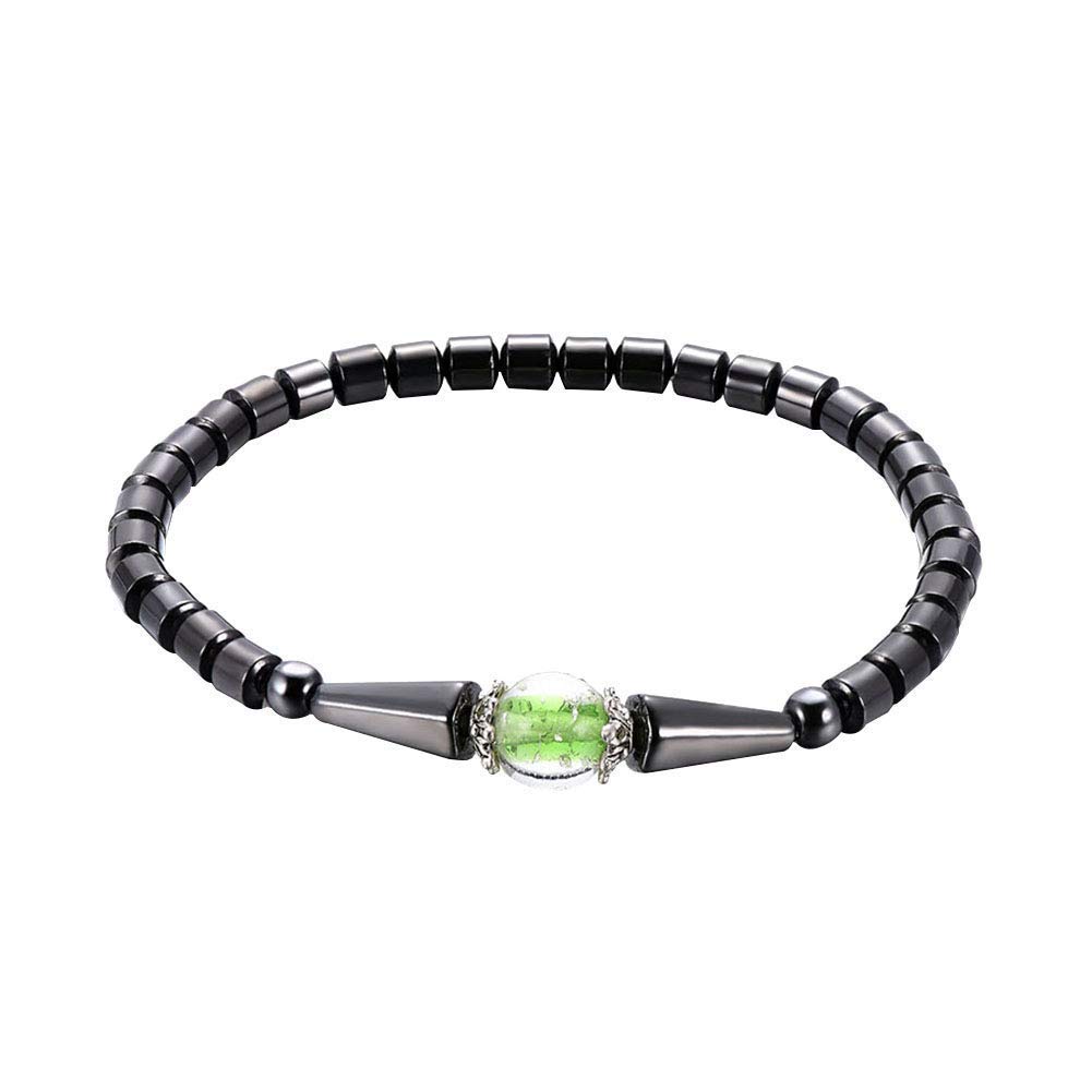 Cavigliera da Donna, cavigliere, Catena di Perline magnetiche da Donna Bracciale con cavigliera in Ematite Sintetica Sandali da Spiaggia Gioielli a Piedi Nudi