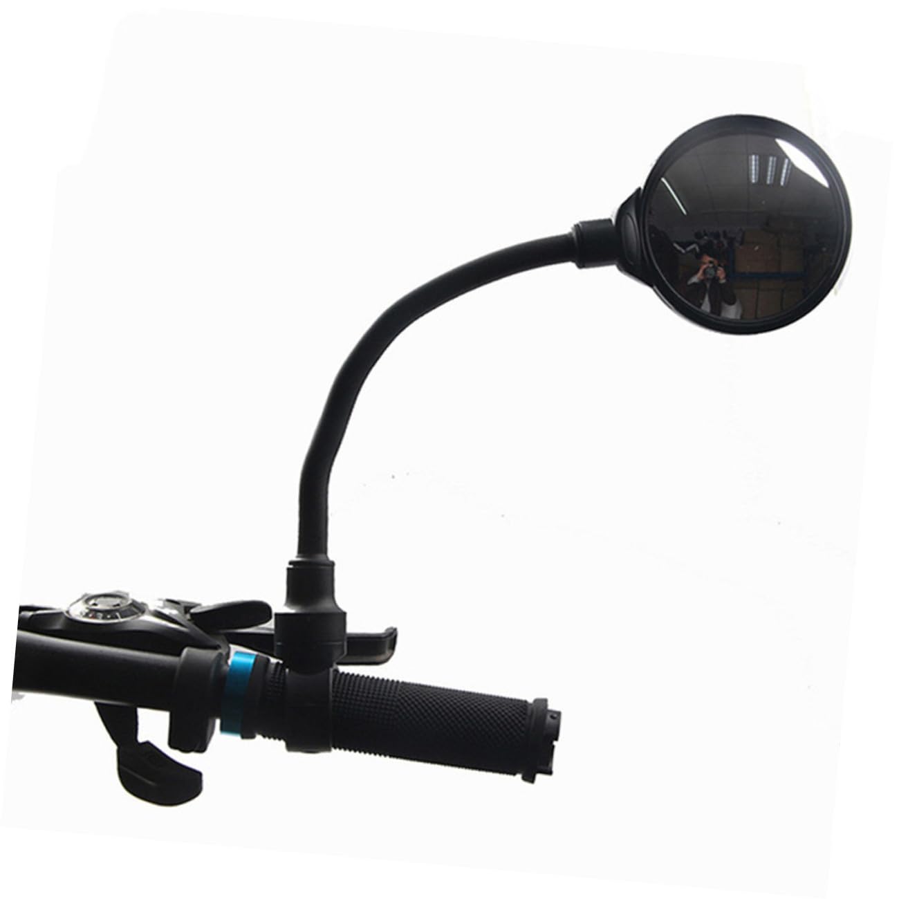 Specchietto Retrovisore Bici 2 Pezzi in Alluminio Abs Acrilico Nero | Regolabile, Visione Larga e Nitida, per Bici Pieghevole e Bici da Strada, Set Doppio