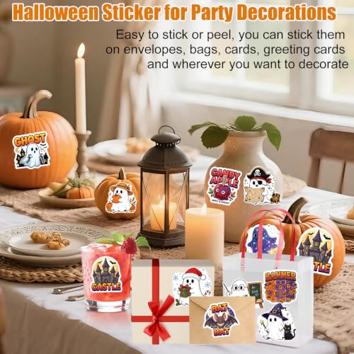 200pcs Halloween Stickers for Kids, Ghost Stickers Bulk Party Favors - image 6