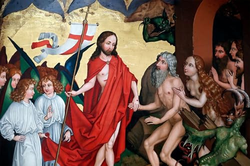 Tableaux Graffiti Art Mural Jésus et Ève pour sublimer votre décoration de salon moderne