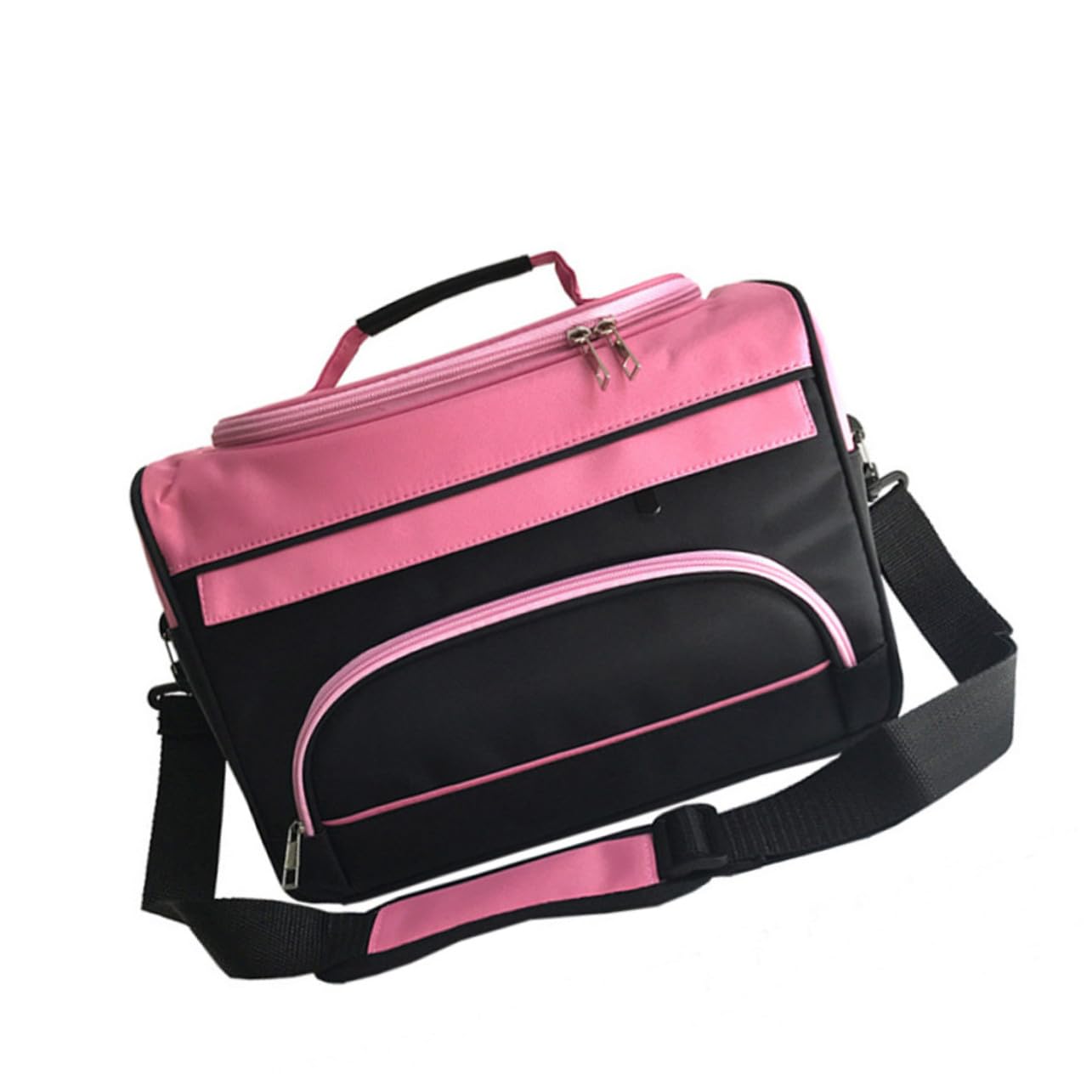 Große Kapazität Kosmetiktasche aus Canvas Tragbarer Multifunktionaler Schminkkoffer mit Schultergurt für Damen und Friseure Perfekter Organizer für Make Up und Beauty Tools