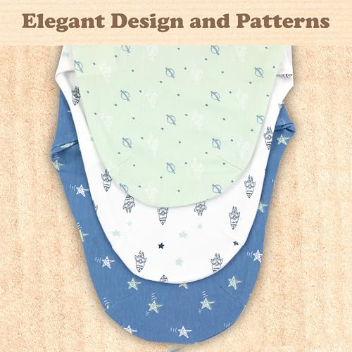 Image of Swaddles for Newborn Boys - 3-Pack Infant Swaddles 0-3 Months - Adjustable Newborn Swaddle Sleep Sack - Soft Organic Cotton Baby Wrap for Safe & Cozy Sleep