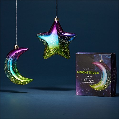 Cupcakes and cartwheels Moonlight - LED Light Up Hanging Mercury Glass Ornament (Star)