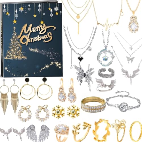Schmuck-Adventskalender 2025, Erwachsene, Damen, Teenager, Mädchen, 24...