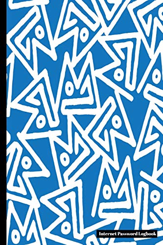 Internet Password Logbook: Organize your websites and email user details in this notebook that also has space for credit card details when online shopping with light blue tribal pattern cover