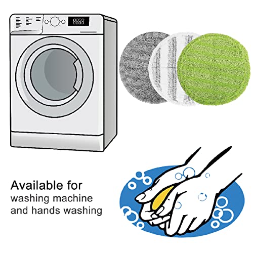 Gobot Replacement Electric Mop Pads, Microfiber Washable & Reusable Mop Heads, Diameter Of 6.3 Inches Cleaning Mop Pads For G17 G22 G22S G26 G29 G50 G52 #TOP4