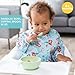 Bumkins Baby Bowl, Silicone Feeding Set with Suction for Baby and Toddler, Includes Spoon and Lid, First Feeding Set, Training Essentials for Baby Led Weaning for Babies 4 Months Up, Sage