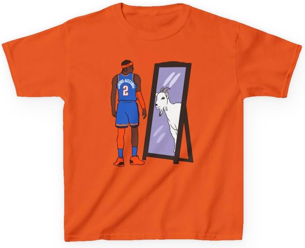 Youth T-Shirt Shai Gilgeous-Alexander Mirror Goat Oklahoma City Basketball Tee Kids Sizes