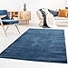 Produktbild Taracarpet Kurzflor-Designer Uni Teppich extra weich fürs Wohnzimmer, Schlafzimmer, Esszimmer oder Kinderzimmer Gala dunkel-blau 080x150 cm