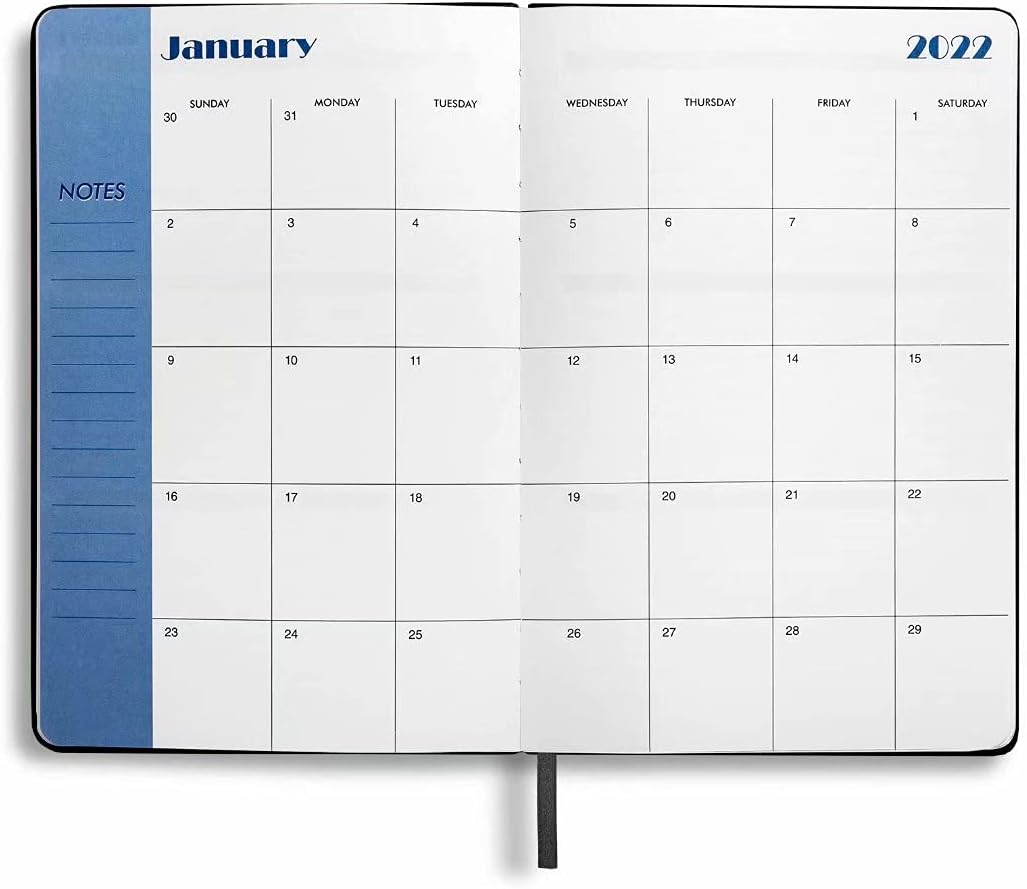 2021-2022 Planner: 18-Month Weekly and Monthly Daily Planner 2021-2022, July 2021 - December 2022, 5.2" x 7.5", Premium Thick Paper, Black : Everything Else