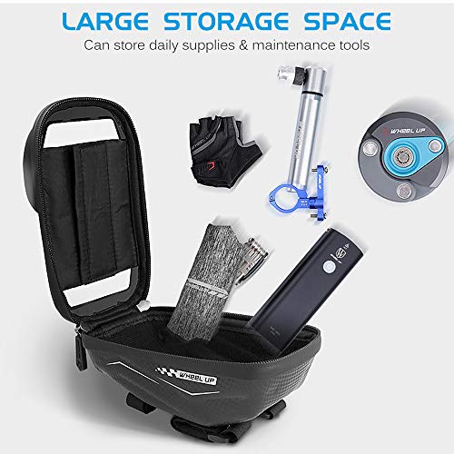 Festnight Bolsa para quadro de bicicleta Bolsa para tubo frontal Bolsa para guidão Bolsa para bicicl