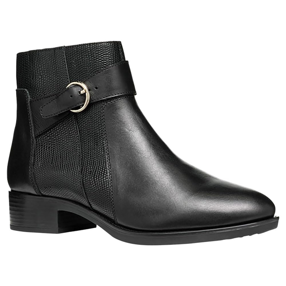 Geox Women's D Felicity A Ankle Boot, black, 4 UK