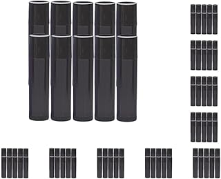 Juego de 10 tubos vacíos de 5 g para pintalabios, rellenables, color negro