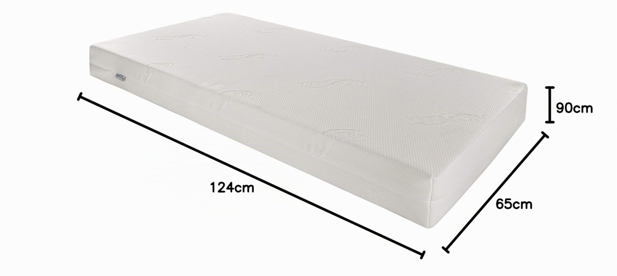 Love For Sleep Jacob - Cuna blanca con cajón de 120 x 60 cm con colchón y funda, barrera de seguridad de madera, funda protectora