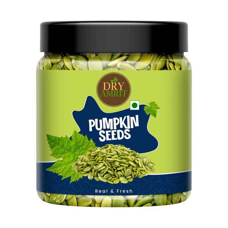 Image of DRY AMRIT Premium Pumpkin Seeds 500 gm | Rich In Protein, Fiber & Nutrition | Jumbo Pumpkin Seeds | Immunity-Boosting | Healthy Diet Snacks | Jar Pack